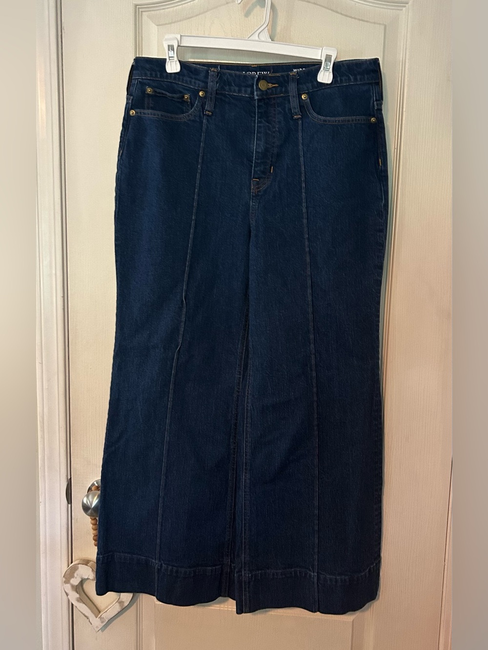 J Crew Wide Leg Denim Trouser